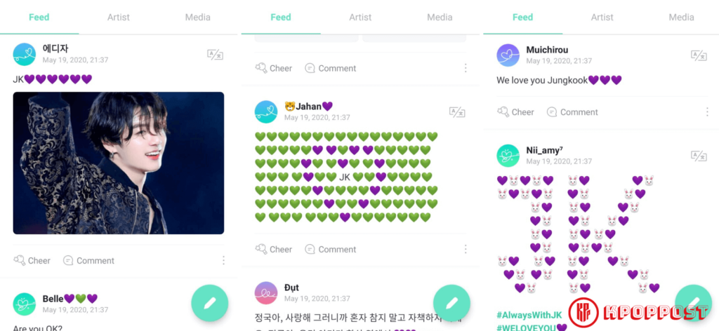 BTS Jungkook was negative on COVID-19 and get purple love from ARMY on WeVerse