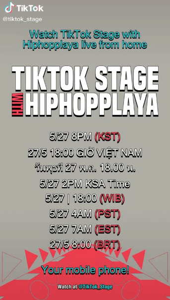 KPop concert TikTok HIPHOPPLAYA