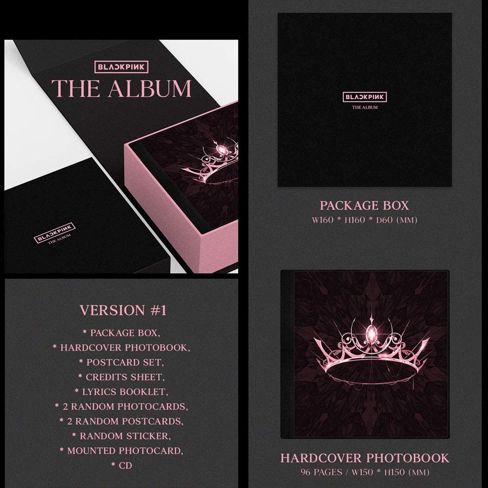 Blackpink 1st Full Album The Album Set (Version 1,2,3,4) (Incl Transparent Photocard Set)