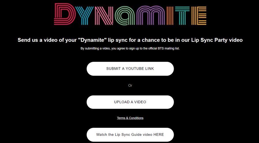 Submit your Dynamite lipsync party video 