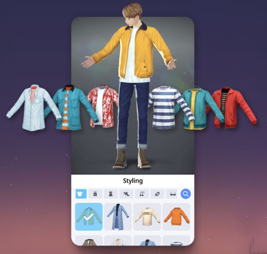 Customizing outfit of BTS in BTS-based mobile game
