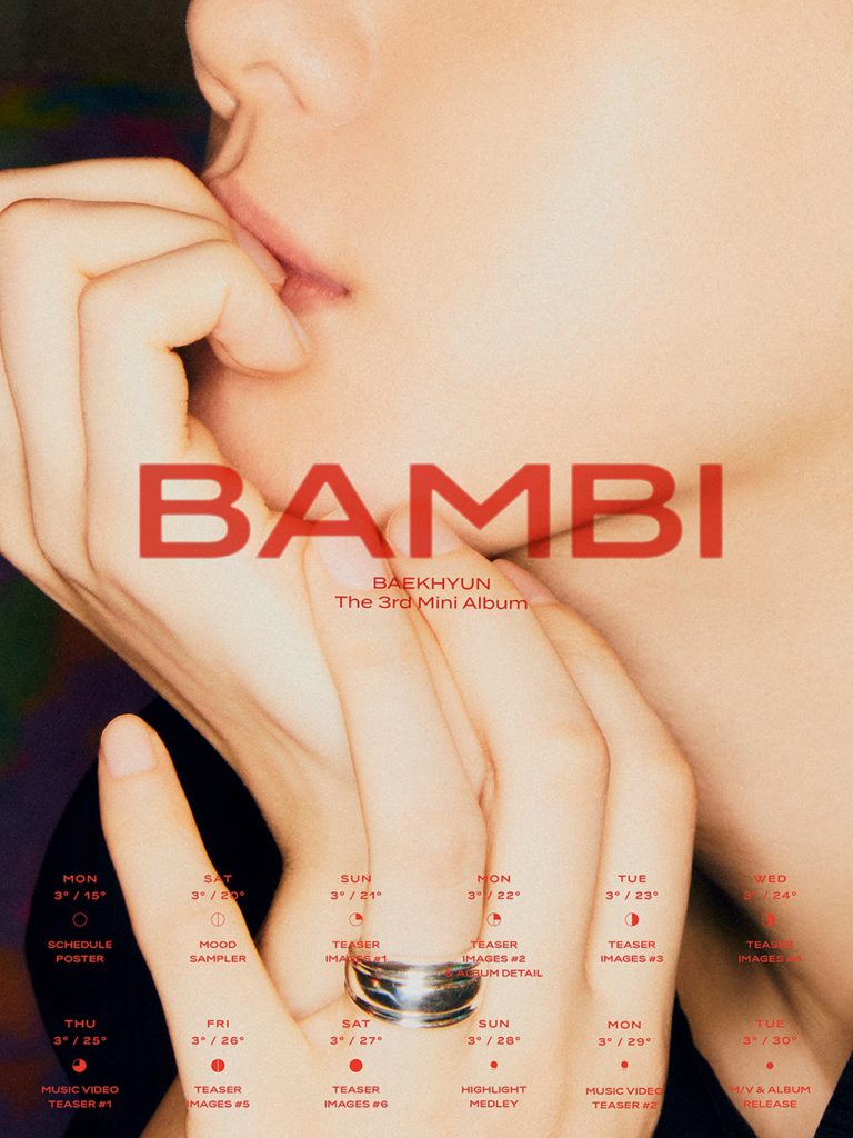 Baekhyun Bambi release schedule