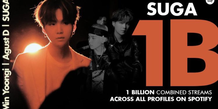 Suga 1 billion streams AgustD The Kpop Album of the Year