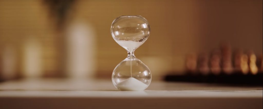 hourglass in BTS Film Out