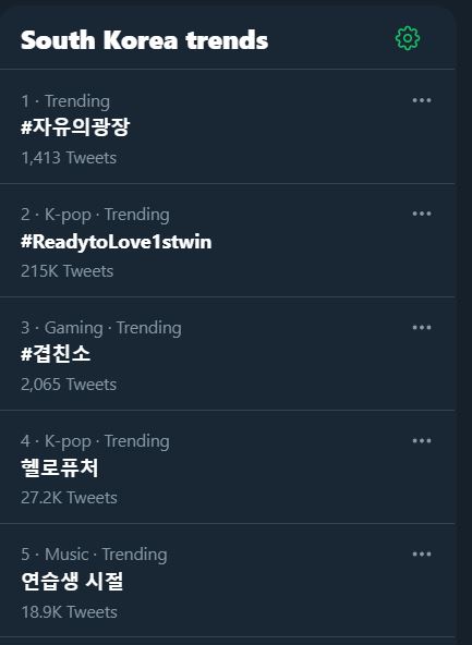 #ReadytoLove1stwin takes no.2 South Korean Twitter top trending topic.