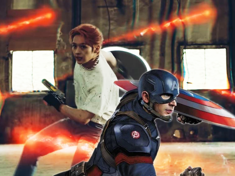 Stray Kids Minho (Lee Know) and Captain America fighting style.
