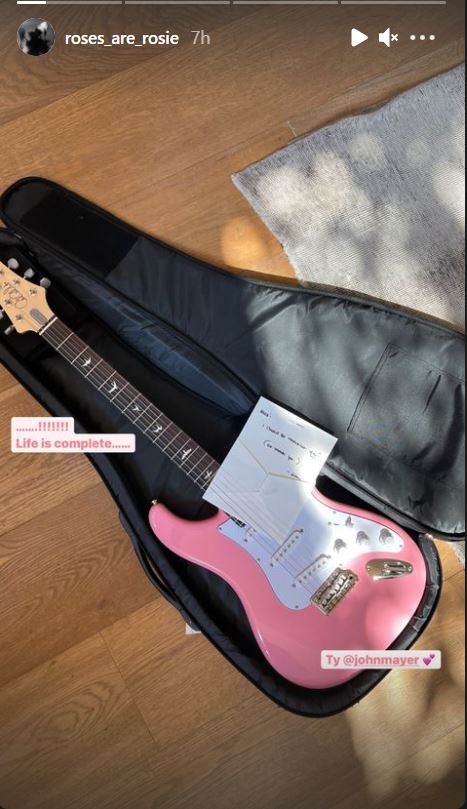 A PRS Silver Sky Guitar for BLACKPINK Rosé from John Mayer.