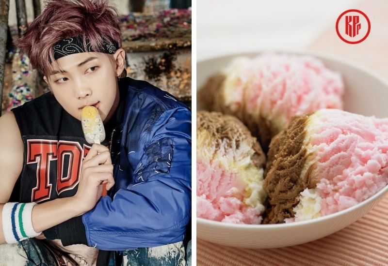 BTS RM favorite ice cream neapolitan