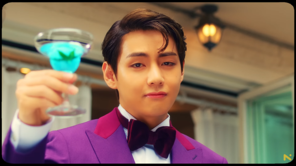cutest waiter Taehyung aka BTS V in Peakboy MV