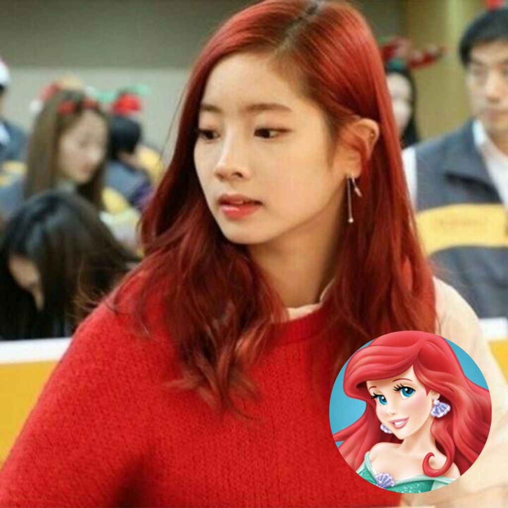 Dahyun looks like ariel little mermaid
