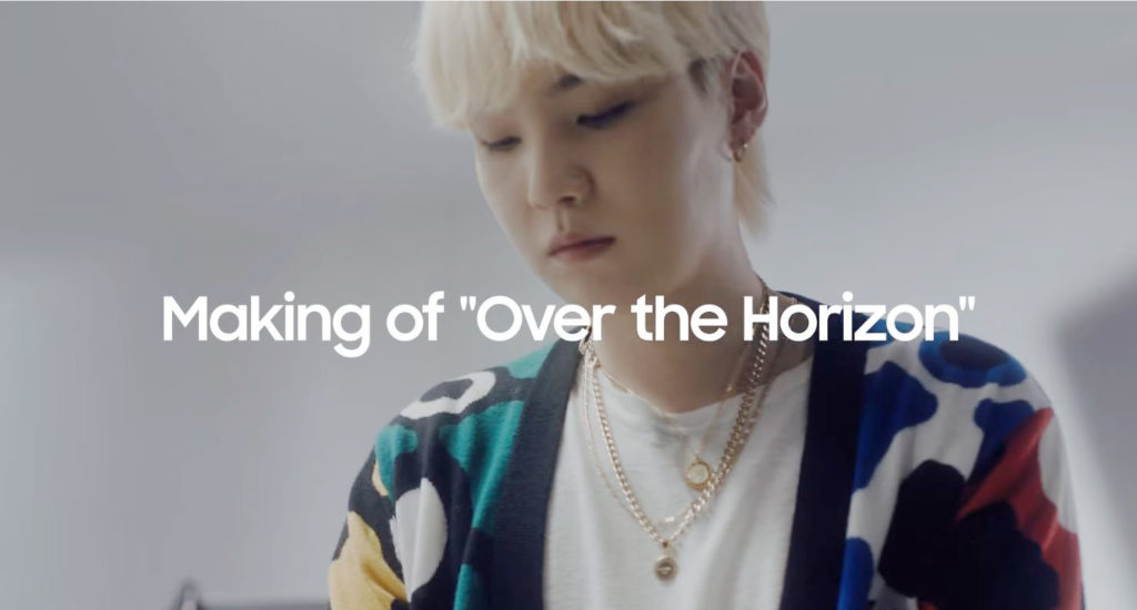 BTS Suga in the Making of “Over the Horizon”.