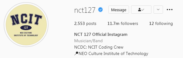 NCT 127 Instagram Account