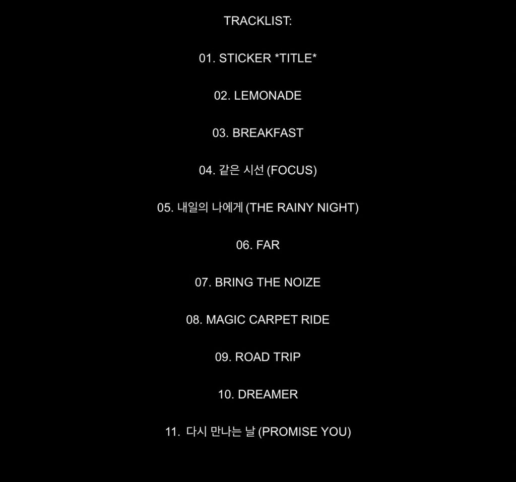 NCT 127 STICKER album tracklist
