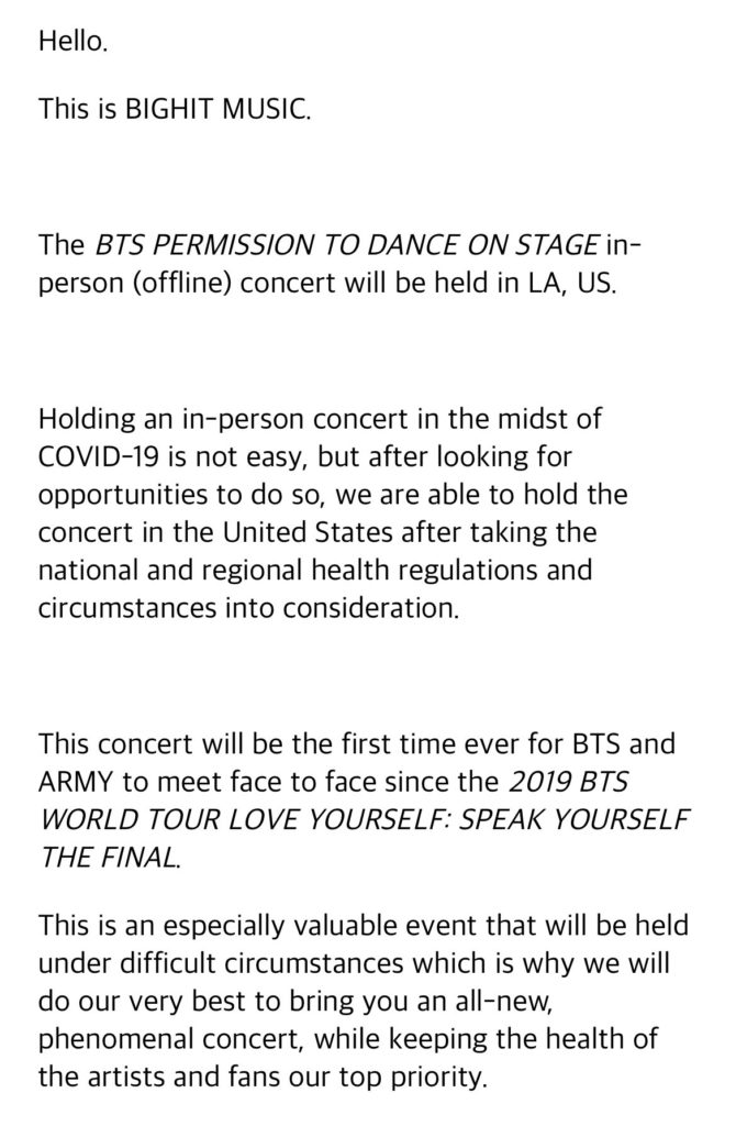 5 Fun Facts about BTS’ ‘Permission To Dance On Stage’ Live Concert in LA