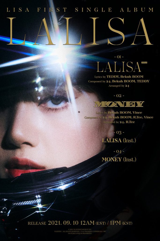 BLACKPINK Lisa “LALISA” Tracklist Poster.