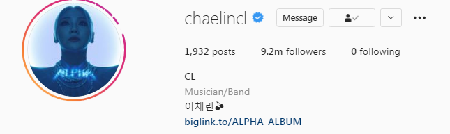 CL Instagram followers