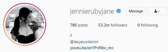 BLACKPINK Jennie instagram followers