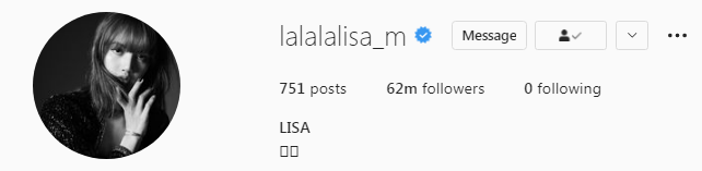 BLACKPINK Lisa most followed female kpop idols instagram