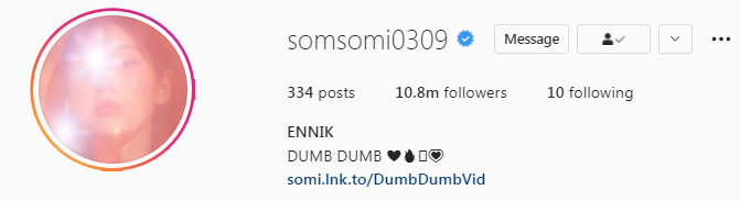 Somi Instagram followers