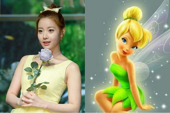 Kpop idols Disney characters April Hyungjoo as Tinkerbell 