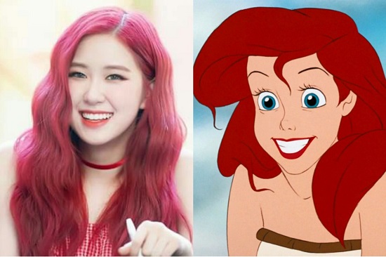 BLACKPINK Rose as Ariel Disney Character Little Mermaid