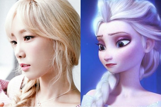 KPOP IDOLS SNSD Taeyeon as Queen Elsa