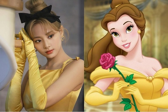 Kpop idols TWICE Tzuyu as Disney Princess Belle