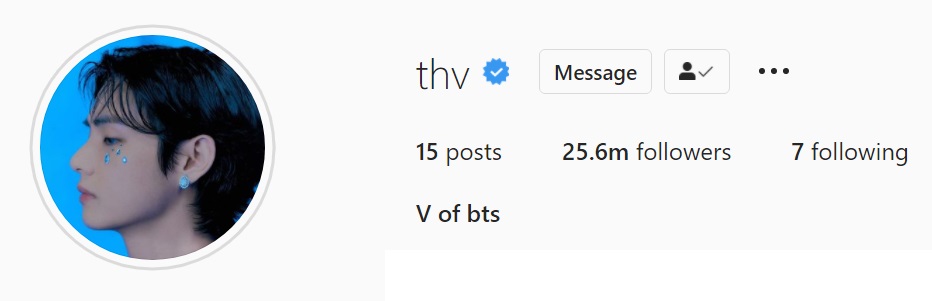 BTS V breaks Guinness World Records for his Instagram Account Followers