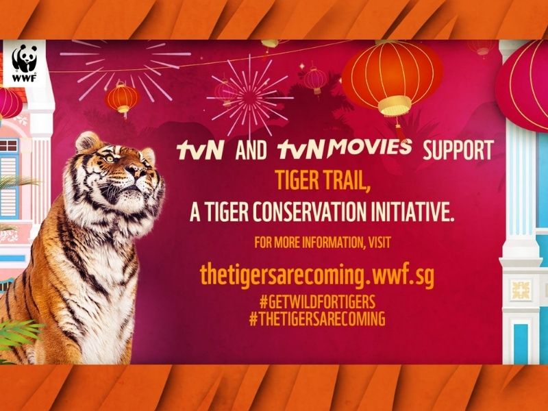 tvN tvN movies support WWF Singapore Tiger Trail