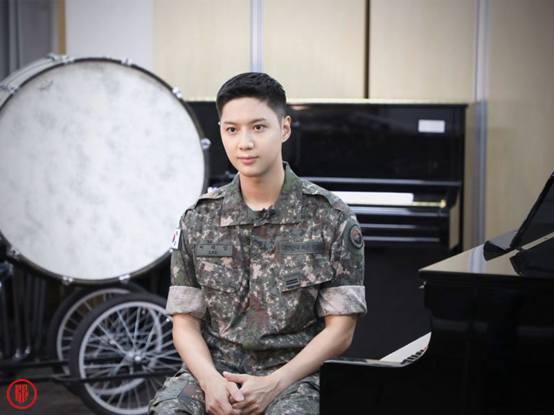 SHINee Taemin in his military uniform. | Twitter