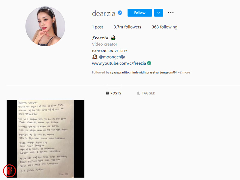 Song Ji A deleted all her posts on Instagram and YouTube. | Twitter.