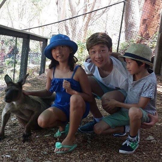 Bang Chan and his two younger siblings 