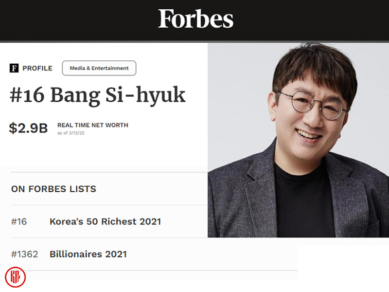 Bang Si Hyuk on Forbes.