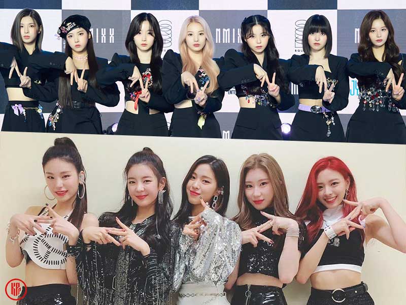 NMIXX hand sign similar to ITZY iconic “All in Us”.