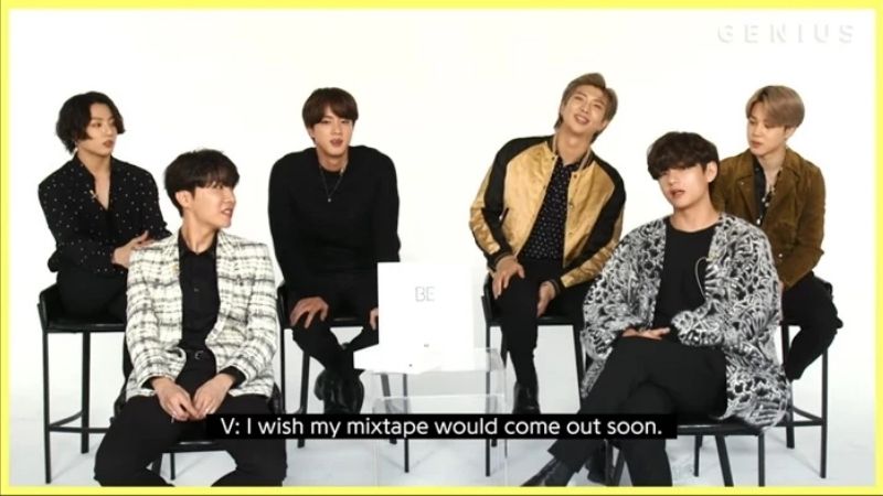 BTS V mentioned KTH1 on interview with Genius
