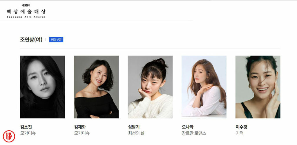 Best Supporting Actress for Movie Baeksang Awards 2022. | BAA Official Website