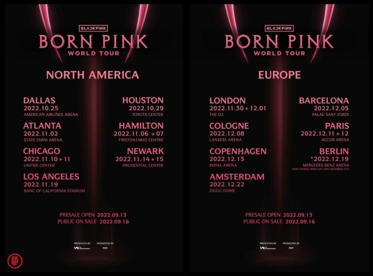 Blackpink ‘born Pink 2022 World Tour Updates Dates Venues Tickets And New Title Track 