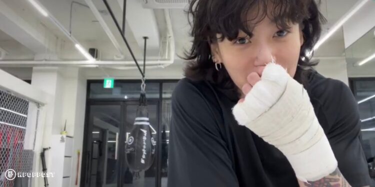 jungkook's livestream new hairstyle