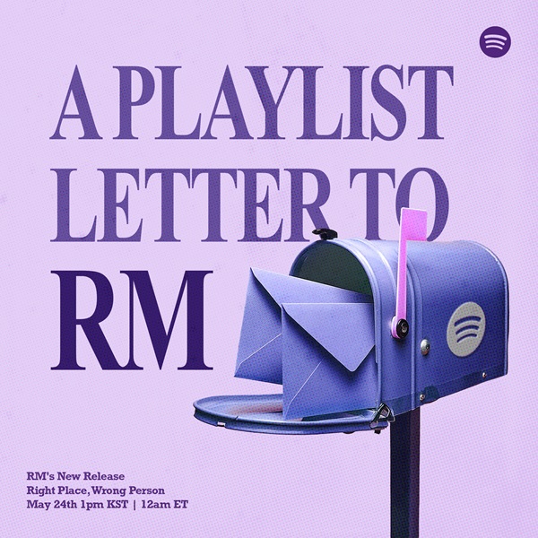 Spotify Playlist Letters to RM of BTS
