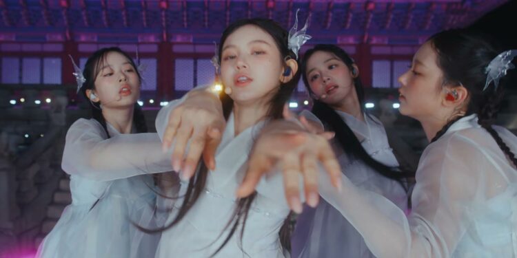 NewJeans at Gyeongbokgung Palace’s Geunjeongjeon Hall for Korea On Stage 2024