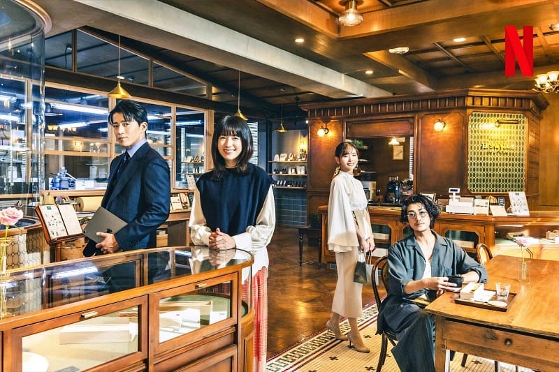Left to right: Oguri Shun, Han Hyo Joo, Yuri Nakamura, and Jin Akanishi cast in new rom-com Japanese drama series | Image Source: Netflix