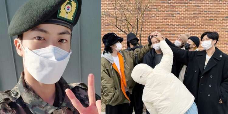 Jin and BTS members.