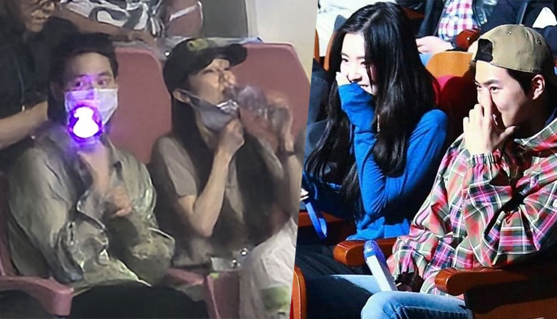EXO Suho and Red Velvet Irene at aespa’s (left) and SuJu’s (right) concerts. | Multiple Sources.