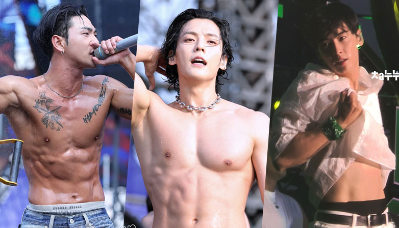 Male stars at Seoul Waterbomb Festival 2024. 