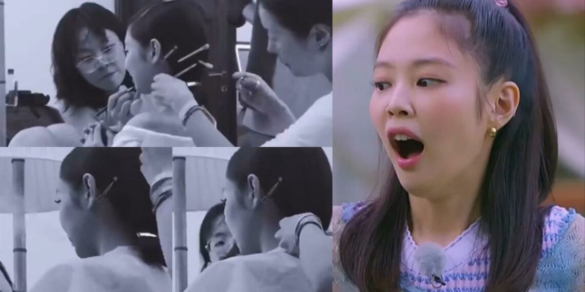 Still cuts of BLACKPINK Jennie Kim vaping video.