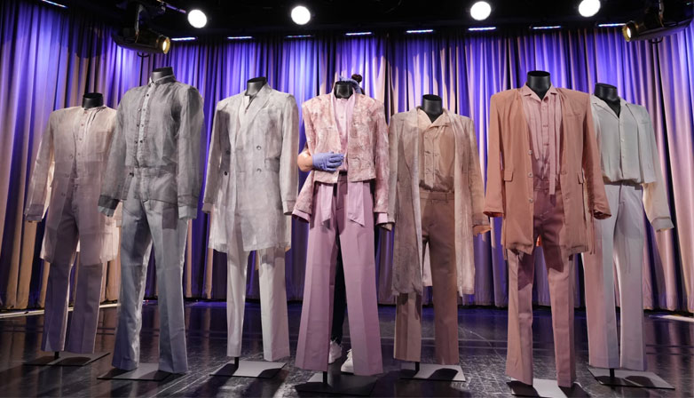 BTS costume at HYBE GRAMMY Museum. | AP