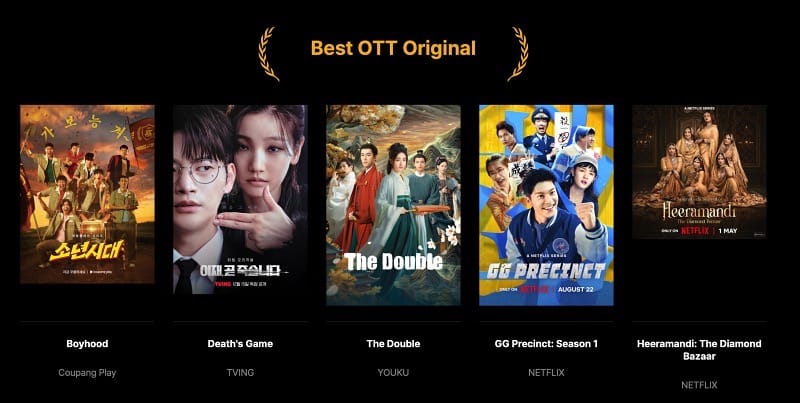 The Asia Contents Awards & Global OTT Awards 2024 Nominees - Best OTT Original