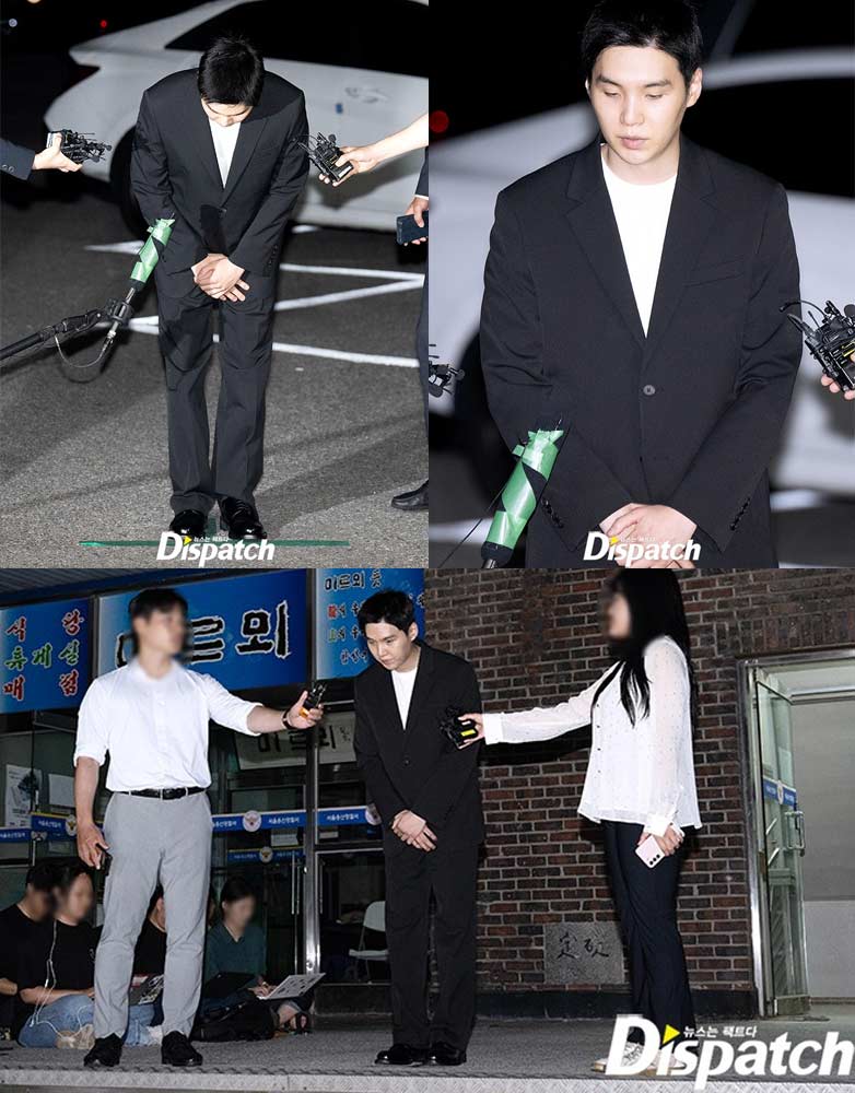 BTS Suga at Yongsan Police Station. | Dispatch