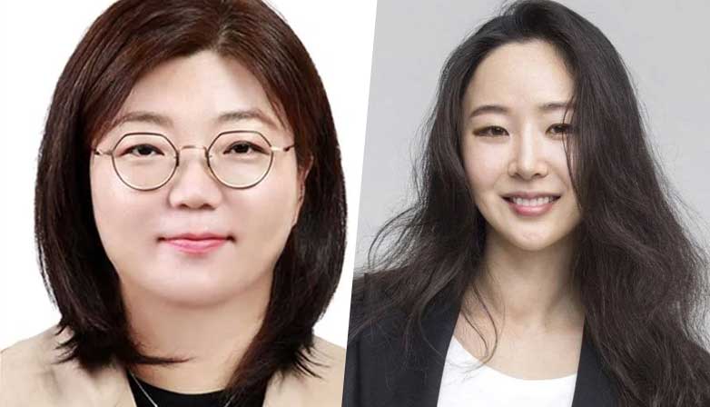 New ADOR CEO Kim Ju Young and NewJeans producer Min Heejin. | Multiple Sources