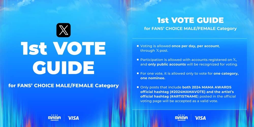 2024 MAMA Awards voting platform and guidelines on X. | MnetMAMA Offcial X